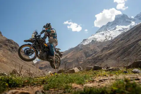 Royal Enfield Himalayan 450 on a gravel trail